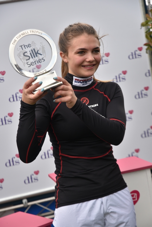 Megan Nicholls Receives The Tufnell Trophy at Doncaster Racecourse